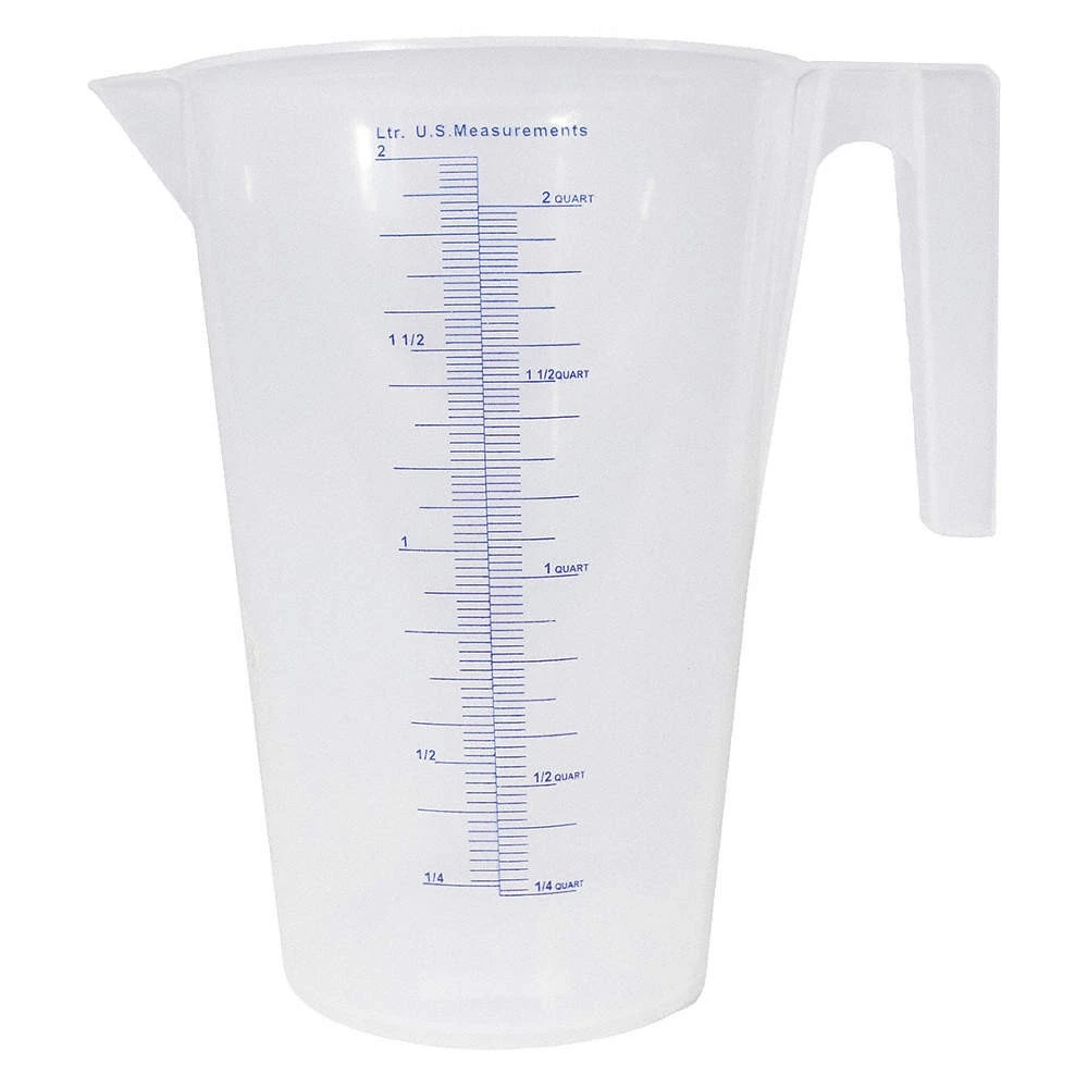 FUNNEL KING 94140 Measuring Container,Fixed Spout,2 Quart 4CUP7