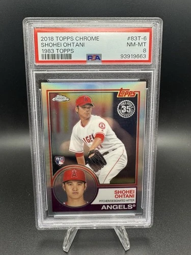 2018 Topps Chrome 1983 Topps Refractor Shohei Ohtani RC PSA 8 Angels Dodgers
