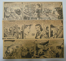 (26) "Rex Morgan" Dailies by Bradley from 10/1955 Size: 2.5 x 8 inches