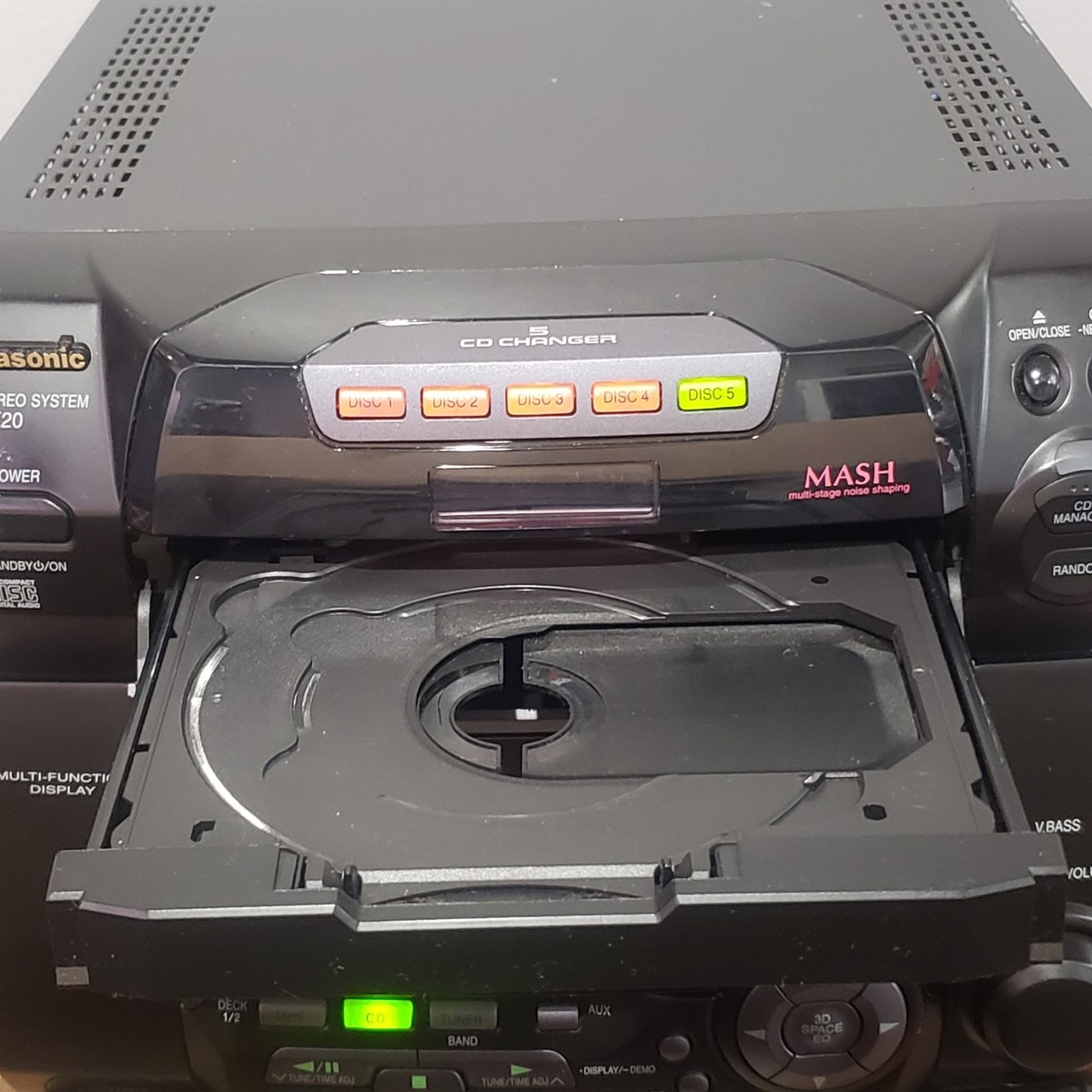 Panasonic マッシュ SC-AK20 5チェンジャー　CDコンポ Panasonic SA-AK20 5 CD Changer/Dual Cassette/AM/FM Stereo Tested