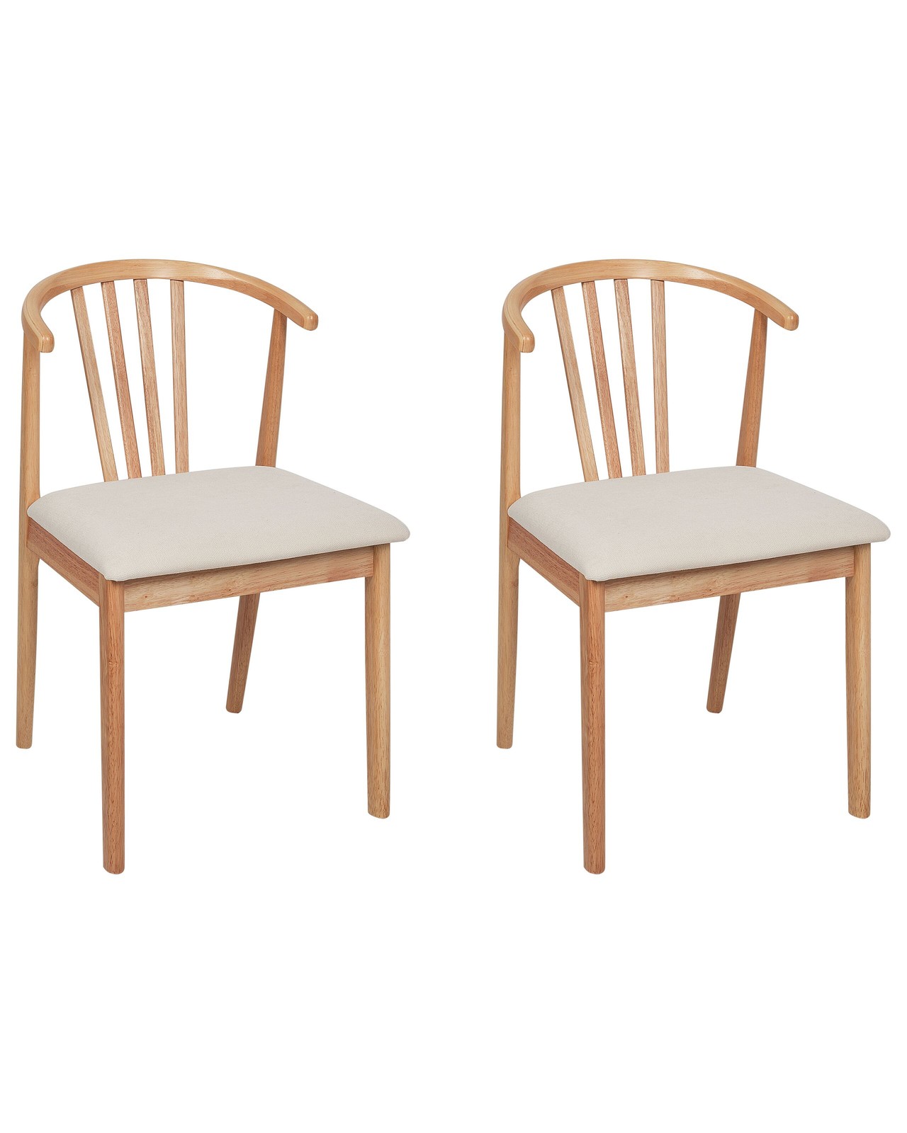 Set di 2 sedie da pranzo CRAIG Marrone chiaro Legno