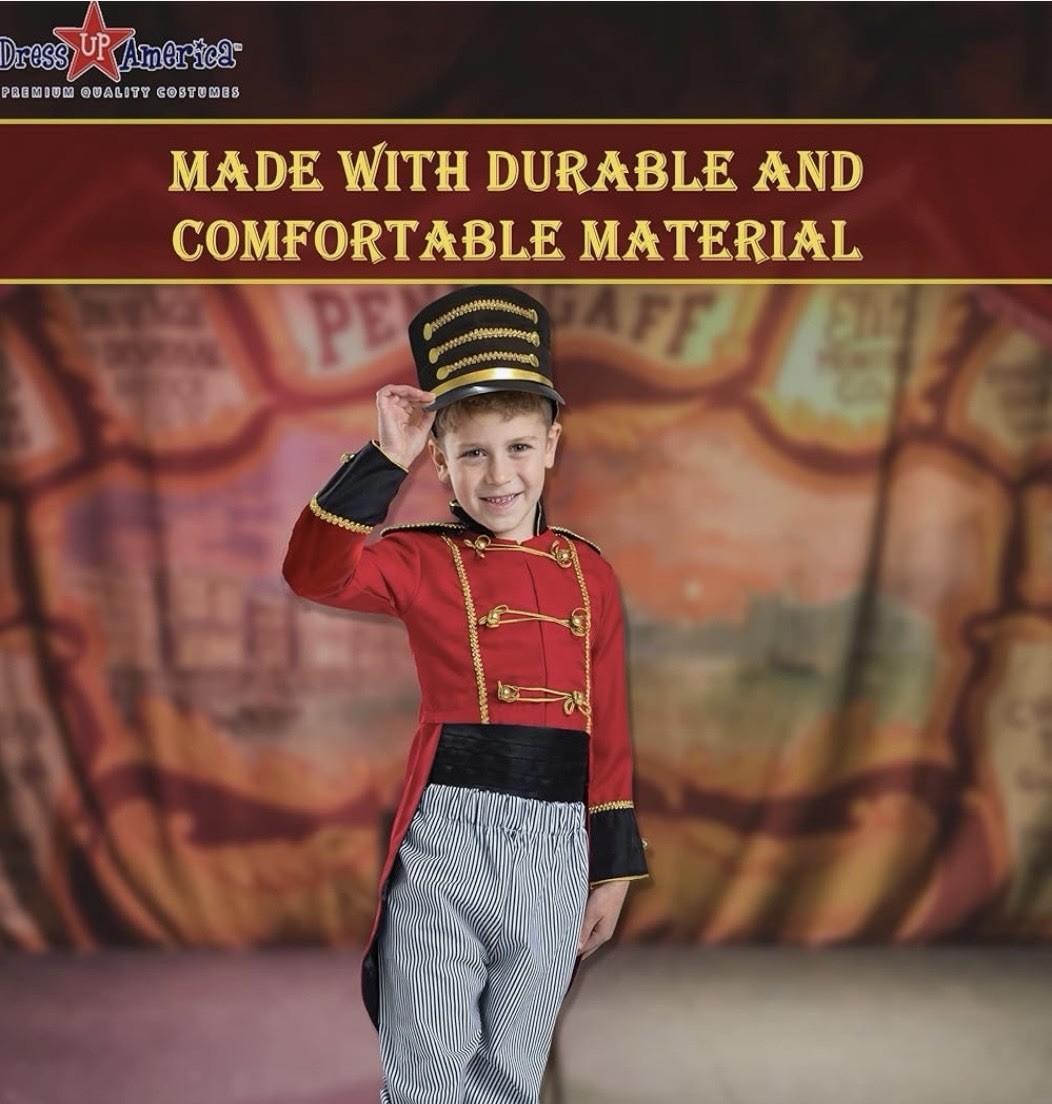 Dress-Up-America Nutcracker Costume for Kids - Toy Soldier Uniform Dress Up