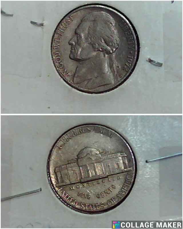 1972 D 5C Jefferson Nickel Rotated Die Mint Error