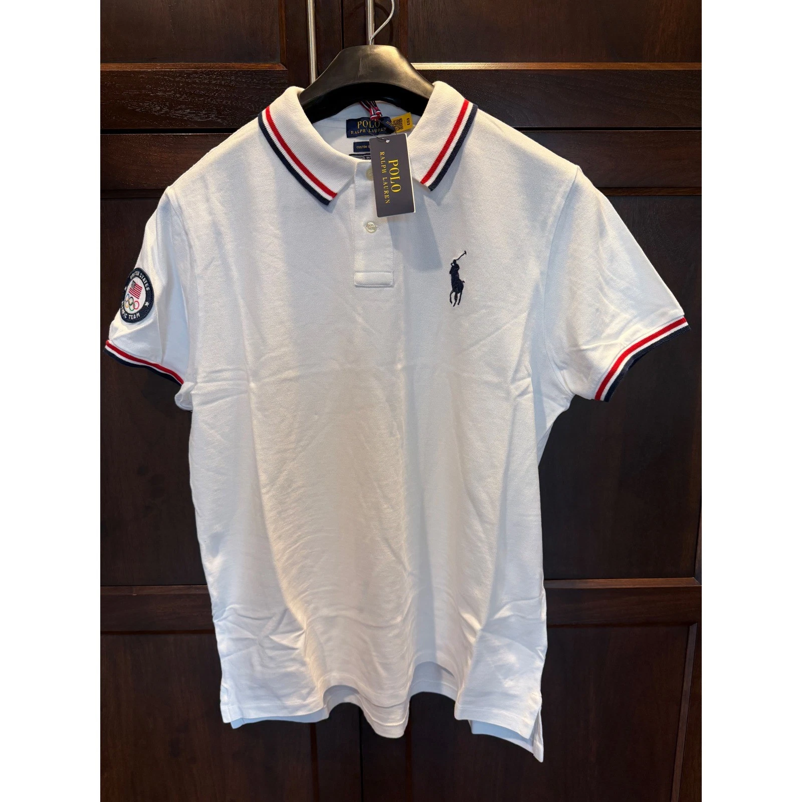 Polo Ralph Lauren Team USA 2020 Olympics Polo Shirt Mens SM White Custom