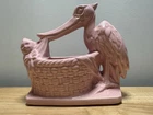 McCoy 1950s Nursery Line Pink Stork Planter.