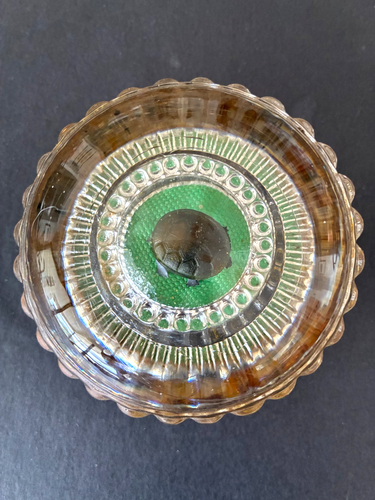 Gillinder Articulated Turtle Glass Paperweight, appendages all work ...