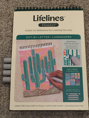 Lifelines FlowArt  Dot-By-Letter Landscapes ART MEDITATION Stress Relief Anxiety