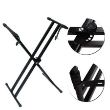 Black Keyboard "X" Stand Electric Organ Rack Metal Height Adjustable New