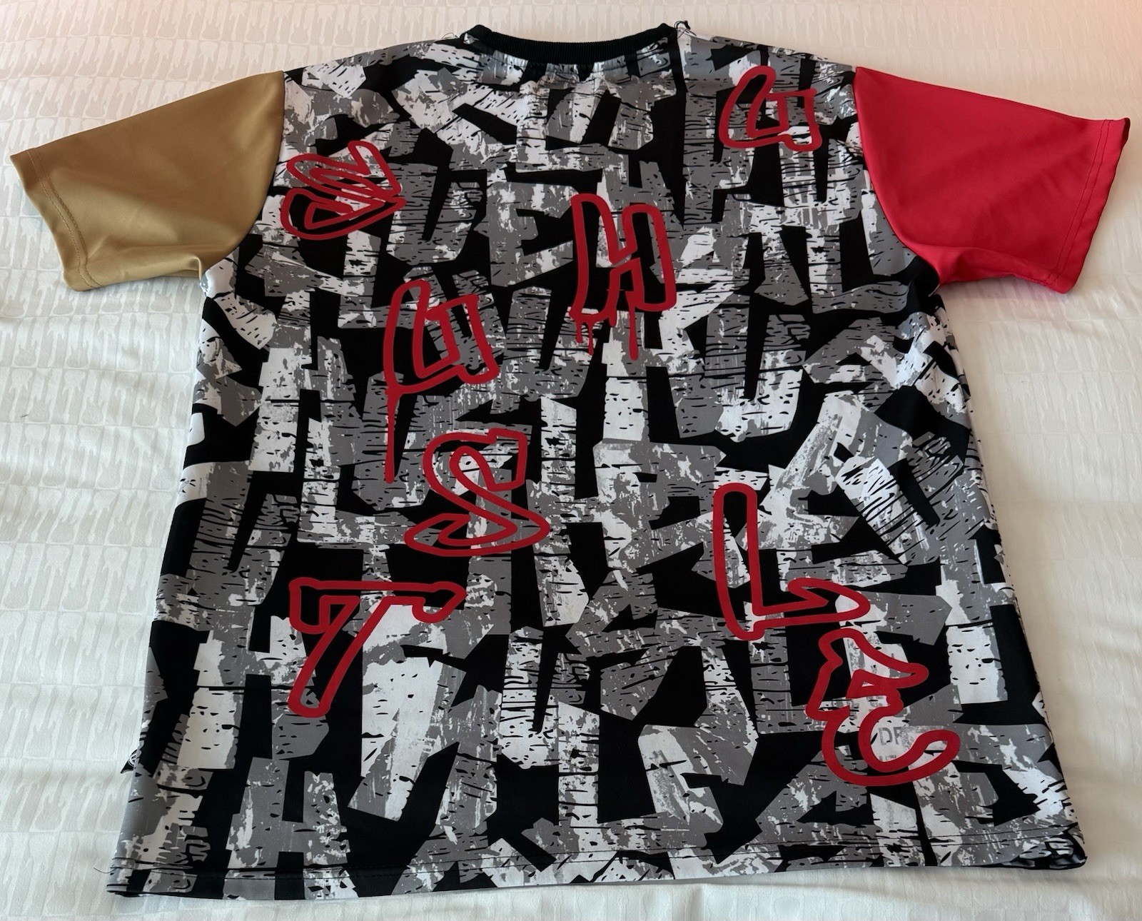 Encrypted Drip Multicolor Graphic Crew Neck Shirt… - image 2