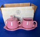 Fiesta ROSE  4 piece Creamer  Sugar Lid with Tray NIBWT New older stock.