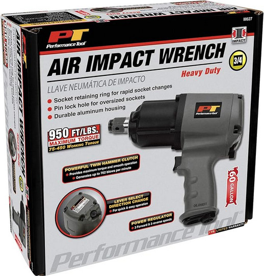 Performance Tool &frac34;" Drive Heavy Duty Air Impact Wrench M627