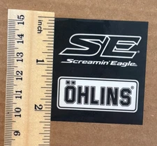 x4 Ohlins Stickers - Black - Screaming Eagle 2 x 2.25 Inches Other Sizes Avail.
