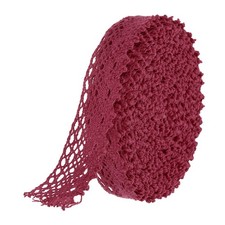 Red 1.1 Inch Wide 10 Yards Cotton Lace Ribbon Lace Trim