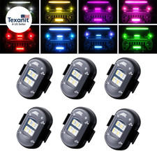 6PCS Upgraded Wireless LED Strobe Lights with Remote Control, 8 Colors Interior