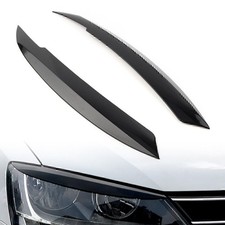 Glossy Black Headlight Eyelid Trim Cover For Vw Jetta Mk6 Sagitar Ncs 2010-18
