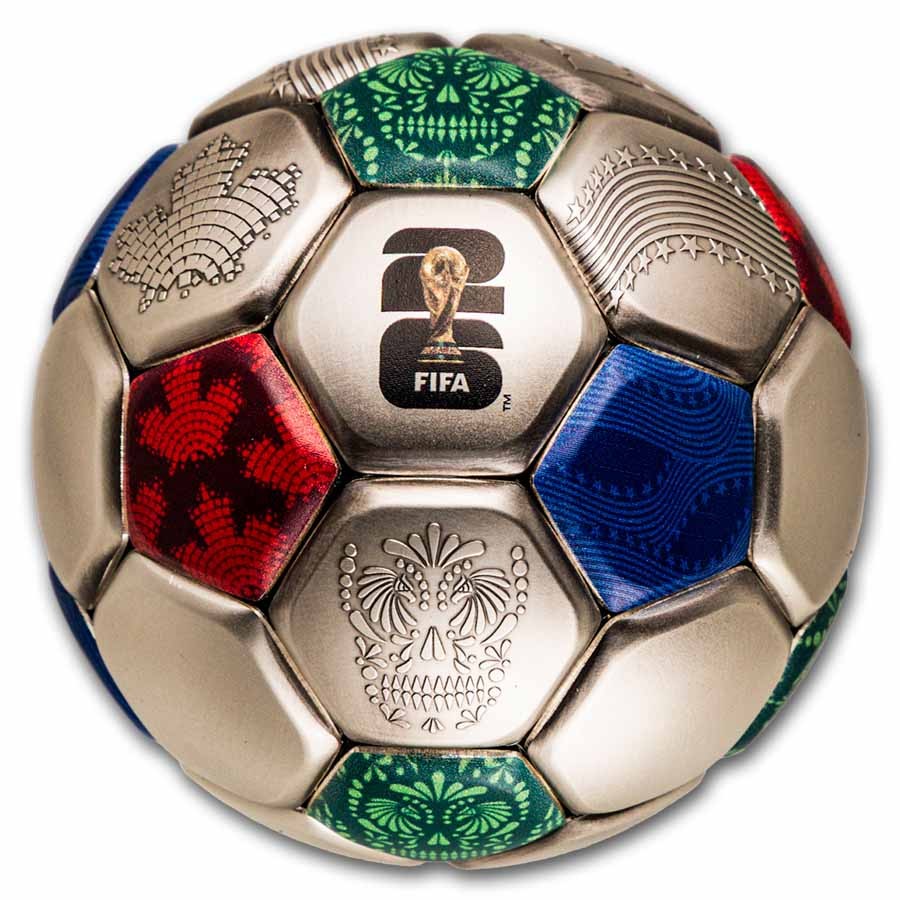 2026 Solomon Islands 3 oz Silver FIFA World Cup™ Ball Shaped Coin
