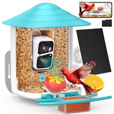 birdsnap  TUC Bird Feeder with Camera 2K HD, Solar Panel 32GB Large, Blue