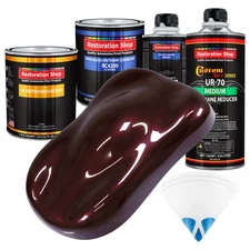 Molten Red Metallic Quart URETHANE BASECOAT CLEARCOAT Car Auto Body Paint Kit