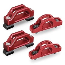 Tie Down Cleats and Truck Bed Anchor 2pcs Tie Down Cleats 2pcs Bed Hooks Red