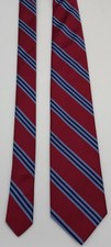 Brooks Brothers Red Navy Blue Silk Repp Stripe Tie USA Made (New York) UK Fabric