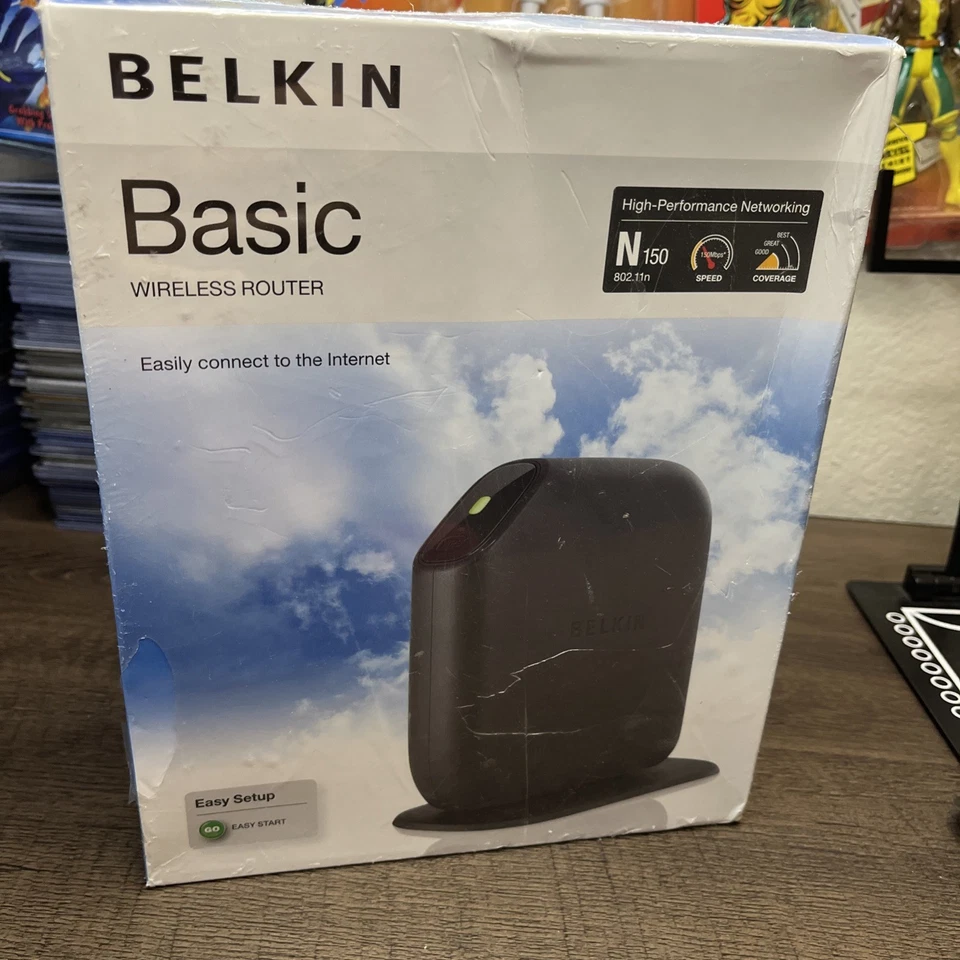 NEW Belkin N150 Basic Wifi Router 802.11n up to 150Mbps 2.4GHz 4Lan ports - Image 2 of 4