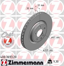 2x Bremsscheibe COAT Z ZIMMERMANN 400.3693.20 für KLASSE X156 C117 W242 MERCEDES 2x Bremsscheibe COAT Z ZIMMERMANN 400.3693.20 für KLASSE X156 C117 W242 MERCEDES