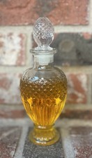 Vintage Avon Skin So Soft Bath Oil 6 Oz in Rare 7" Cut Glass Decanter No Box
