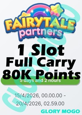 Monopoly_Go! Fairytale Partners - FULL CARRY 80k Points - 1 Slot [ FAST ]