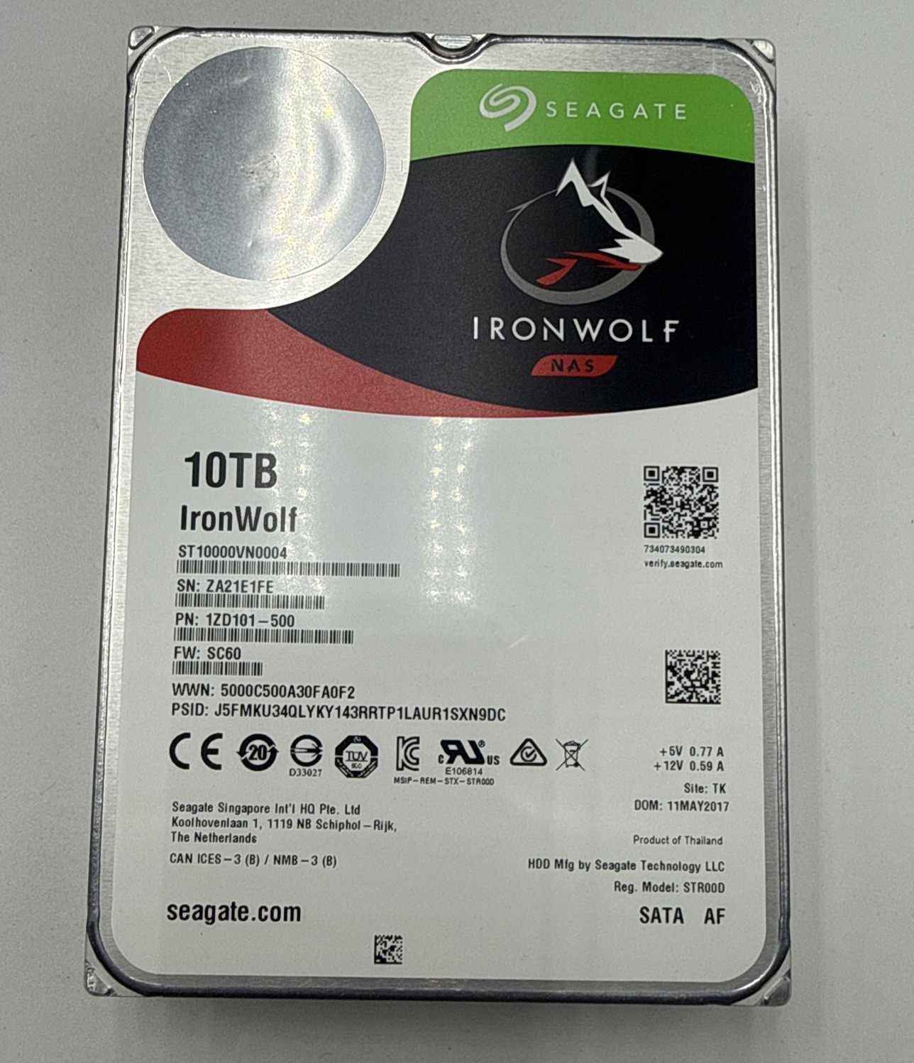 Seagate IronWolf Pro NAS 10TB 3.5" 7.2K RPM 256MB SATA III HDD- ST10000VN0004