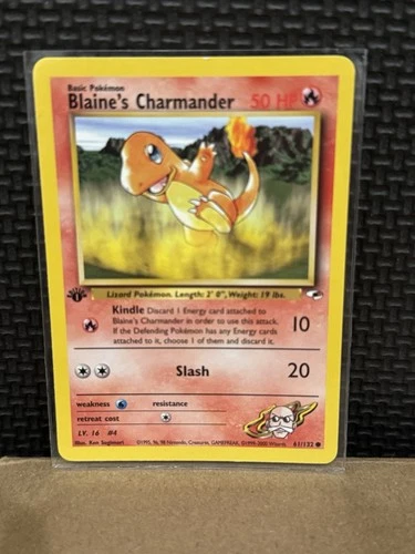 2000 Pokémon Gym Heroes - 1st Edition - Blaine’s Charmander 61/132 - Ungraded