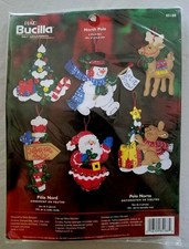 Bucilla Felt Christmas Ornaments Kit 85188 - North Pole - Maria Stanziani