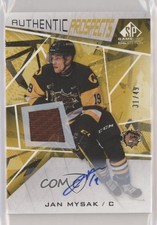 2021 Upper Deck SP Game Used CHL Edition Gold 31/49 Jan Mysak #56 Patch Auto xw4