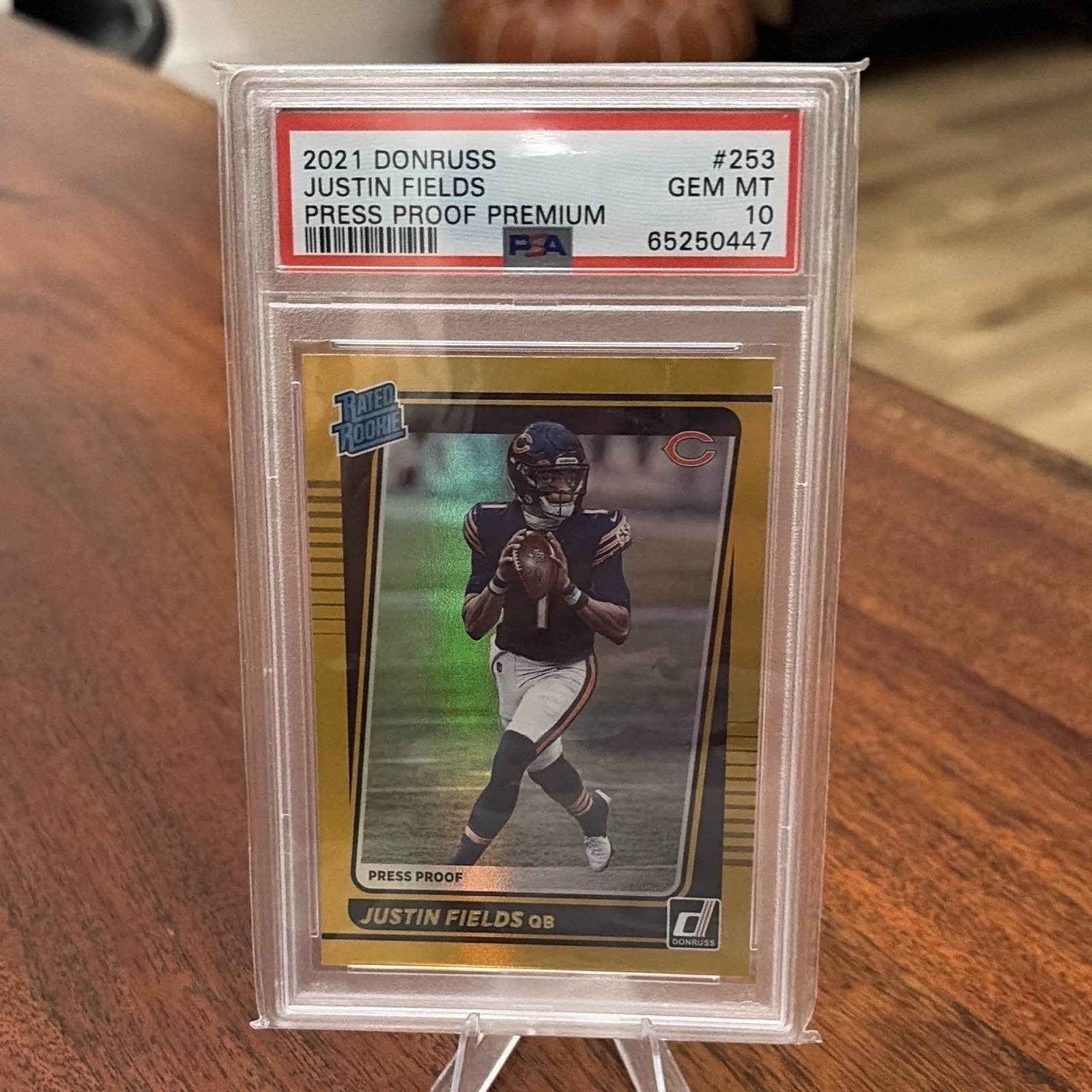 Justin Fields Panini Donruss #253 Press Proof Premium
