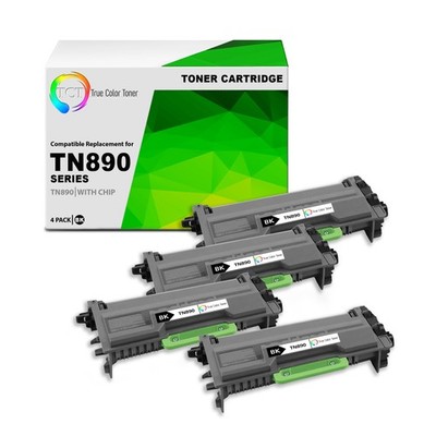 4Pk TCT TN890 For Brother HL-L6400DW MFC-L6900DW Black Premium Compatible Toner