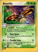 Beautifly 2/109 Holo Rare Ruby & Sapphire Pokemon Damaged