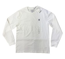 NWT Polo Ralph Lauren Boys Long Sleeve T-shirt White size L 14-16 Retail 29.5 