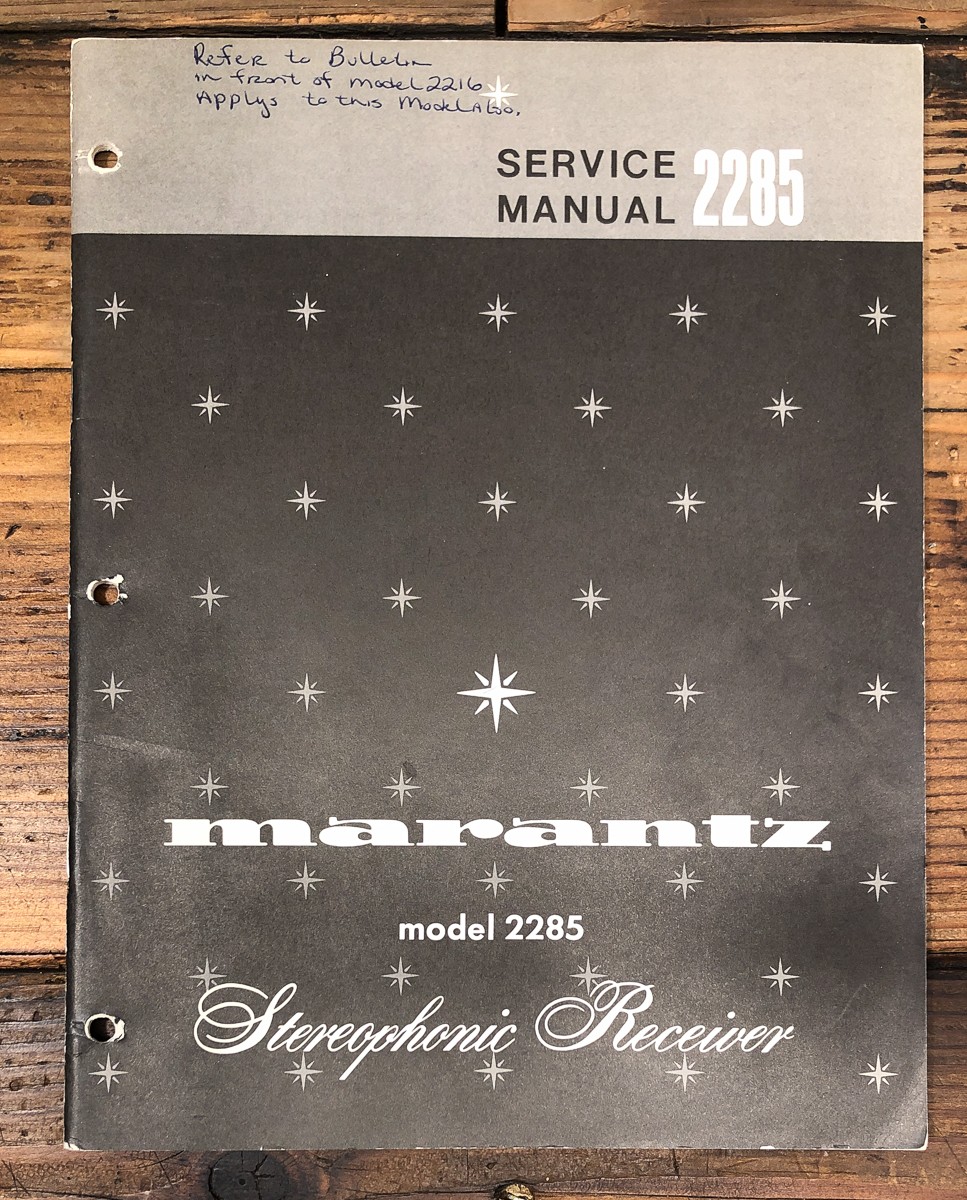 Marantz Model 2285 Receiver Service Manual *Original*