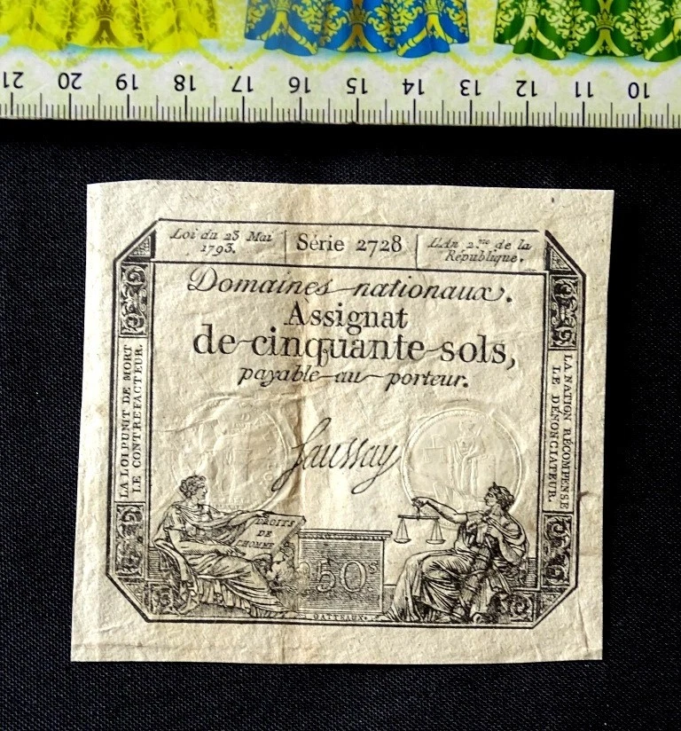 1793 Year Banknote French Paper Money for sale | eBay