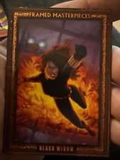 2024 Marvel Masterpieces Grego Orange Framed Masterpieces #6 Black Widow #’d /99