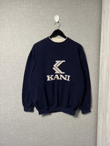 Rare Vintage 90s Karl Kani Oversized Boxy Sweatshirt Embroidered Big Logo Size M - Picture 1 of 13
