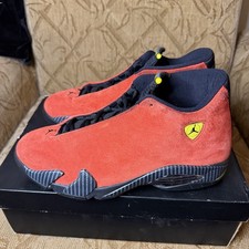 Nike Air Jordan 14  Ferrari  2014 Challenge Red Suede 654459-670 Men Size 10.5