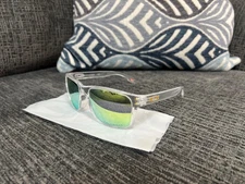 Oakley Men's OO9102-U2 Holbrook 57mm Clear Gold Logo Sunglasses