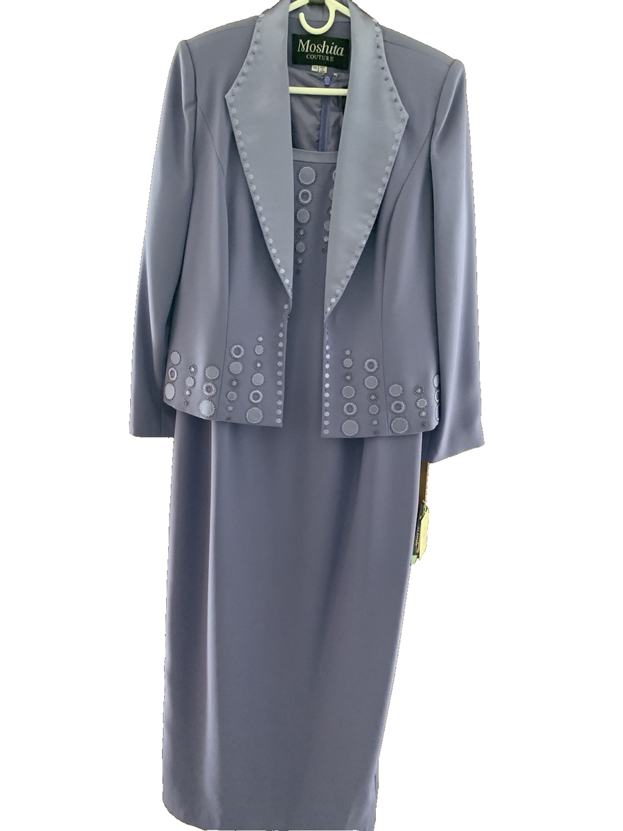 green emerald velvet dress Anne Klein Jacket and Dress Set