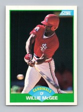 1989 Score #88 Willie McGee Near Mint or Better