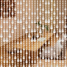Crystal Beaded Curtain 35.5 x 79 Inches 81 Strands Acrylic Hanging Door Beads...