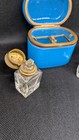 19th Century French blue Opaline Scent Casket. perfume bottles. 1860s. complete. — photo 2