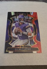 2025 Panini Select - Concourse J.J. McCarthy #63 Black & Red Shock Prizm