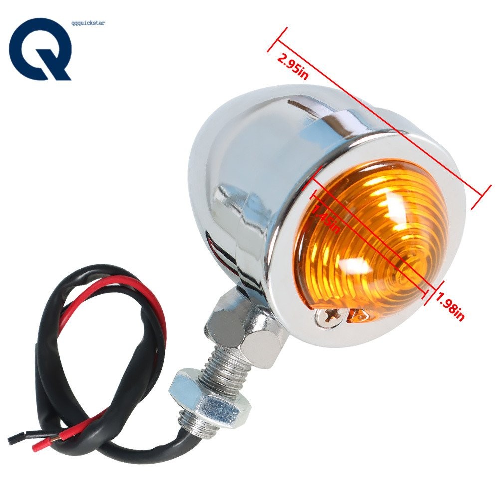 LABLT Chrome Passing Driving Spot Fog Lamp Turn Signal Light For Motorcycle
