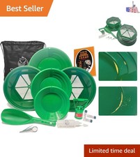 Gold Prospecting Starter Kit: 11 Pieces with Gold Pans  Educational Guide