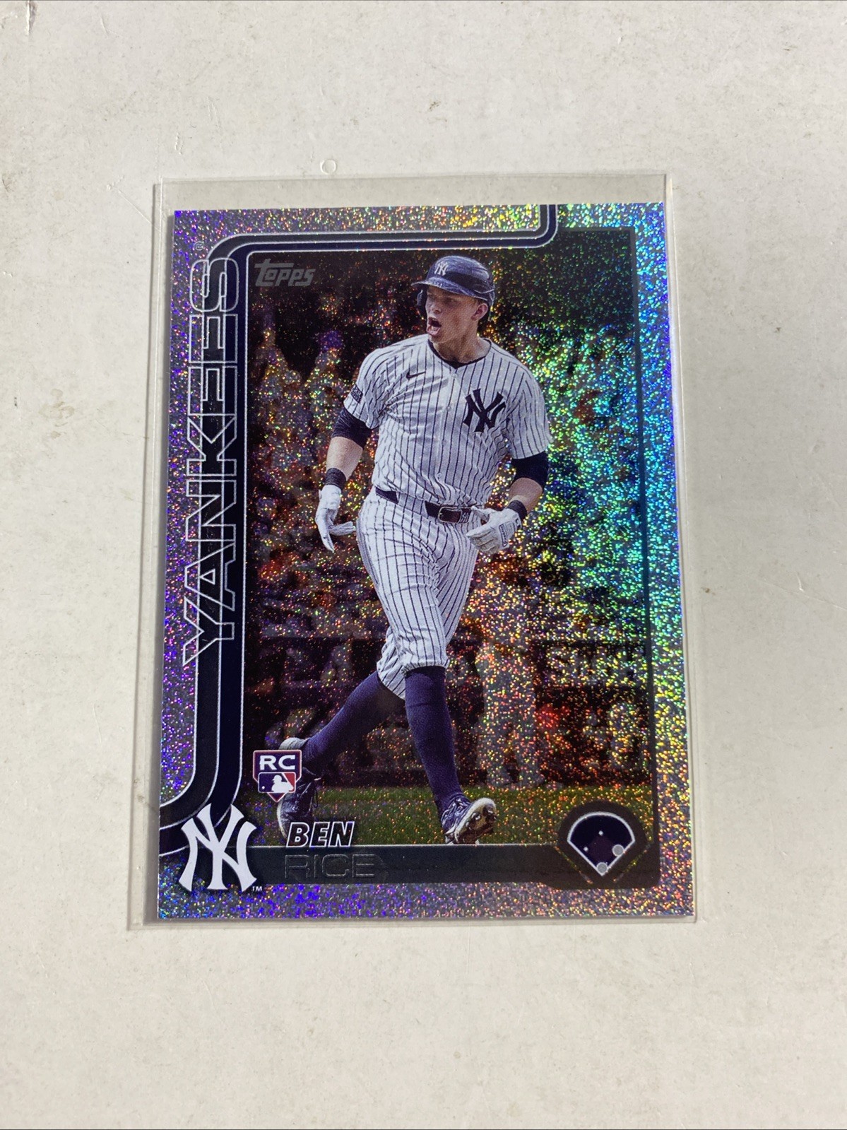 2025 Topps Series 1 Ben Rice #337 Sand Glitter Rookie Baseball Card